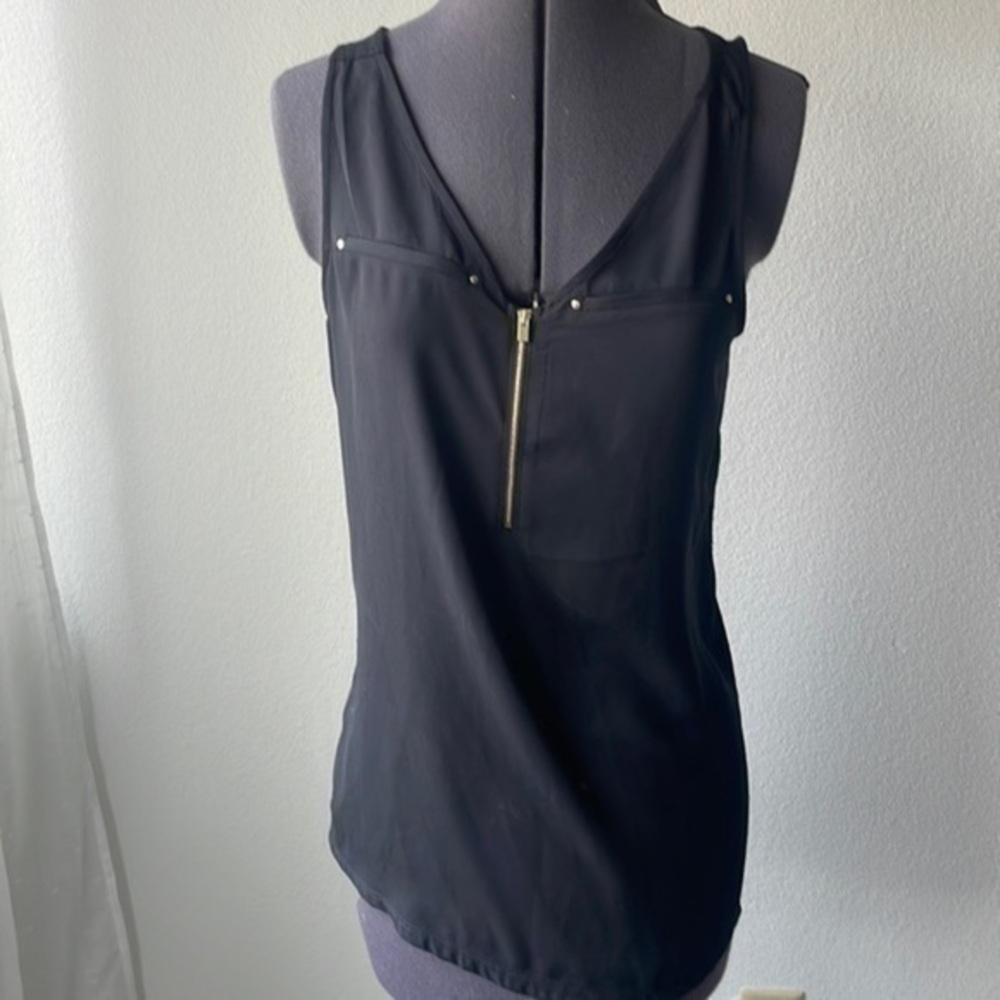 Express top small Black with gold zipper